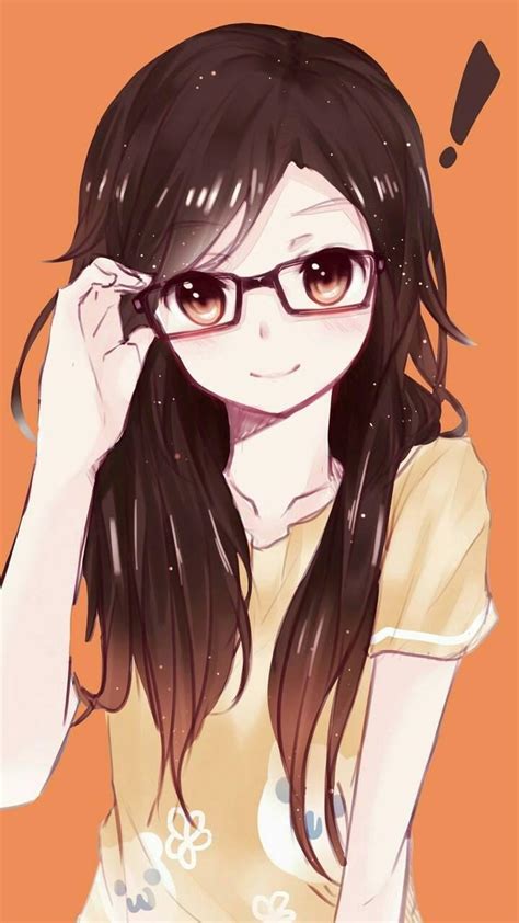 cartoon with girl with glasses|cute animated girl with glasses.